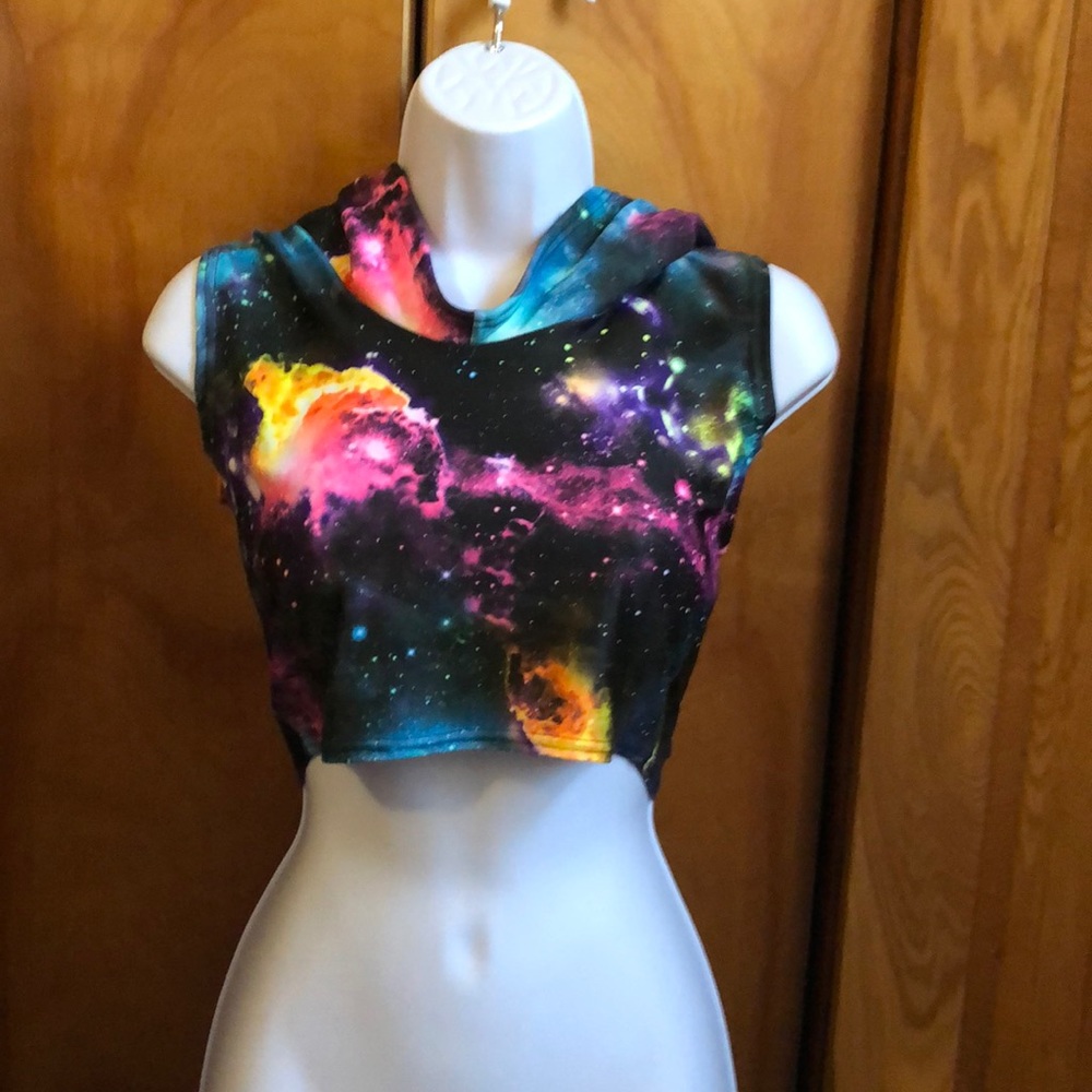 Glow in Dark Crop Top Hoodie